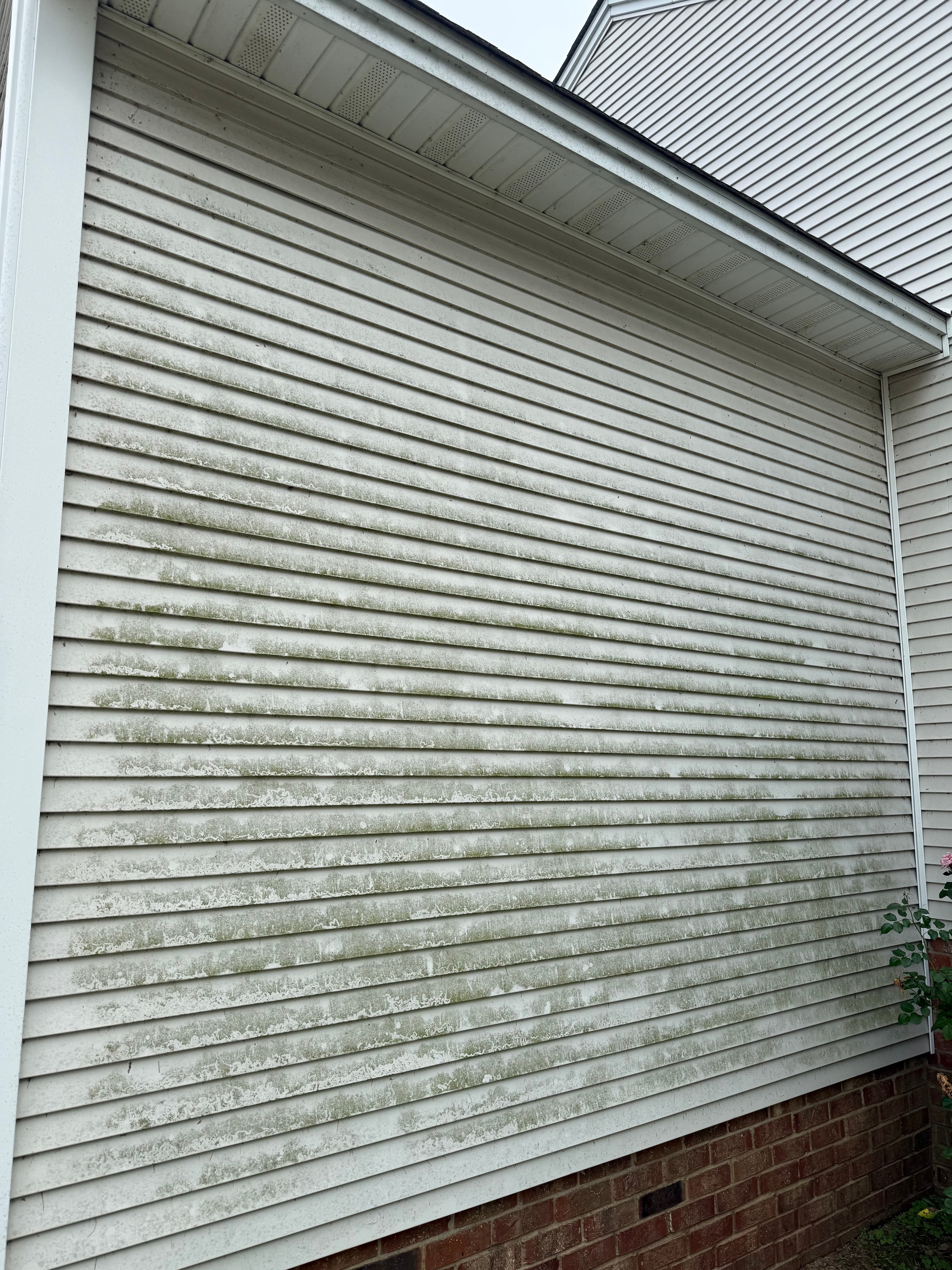 House siding before washing