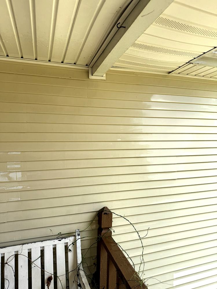 Siding after washing