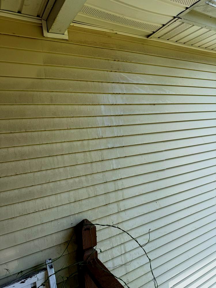 Siding before washing