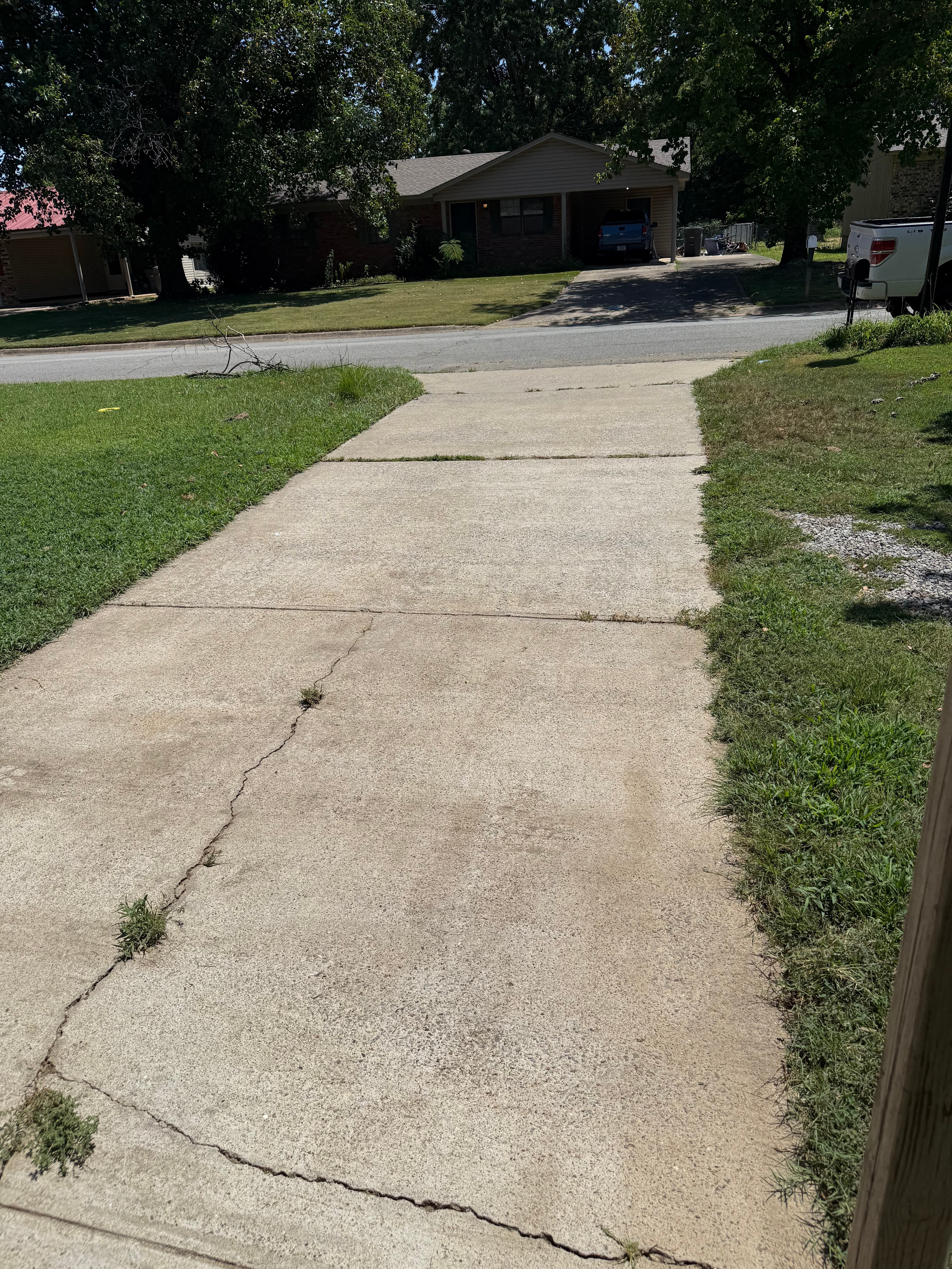 Driveway after washing